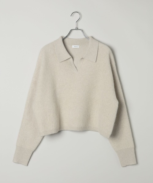 A part by（アパートバイ）の「CNラクーンコンエリツキニット（ニット/セーター・レディース・ホワイト系その他6/グレー/ネイビー・FREE）」の22枚目の写真