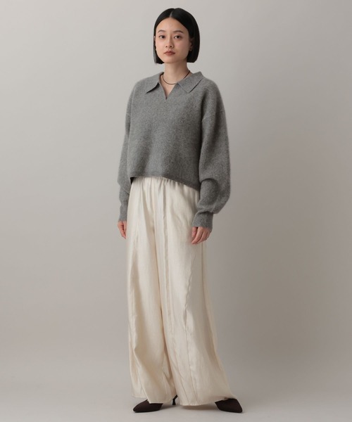 翔　Cニット　グレー WEAR SHiFT】ミドルゲージハイネックニット【長袖】【カシミヤ混