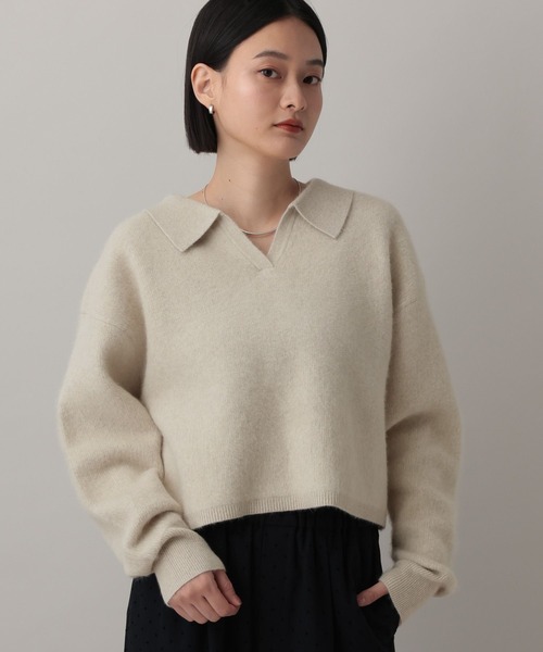 A part by（アパートバイ）の「CNラクーンコンエリツキニット（ニット/セーター・レディース・ホワイト系その他6/グレー/ネイビー・FREE）」の21枚目の写真