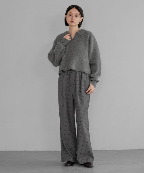 A part by（アパートバイ）の「CNラクーンコンエリツキニット（ニット/セーター・レディース・ホワイト系その他6/グレー/ネイビー・FREE）」の11枚目の写真