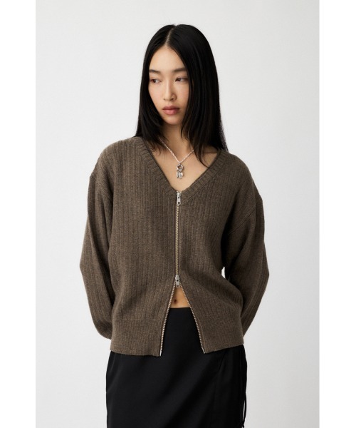 Y*様 MOUSSY ZIP UP KNIT カーディガン MOUSSY | ZIP UP KNIT カーディガン (カーディガン ) |SHEL'TTER WEBSTORE