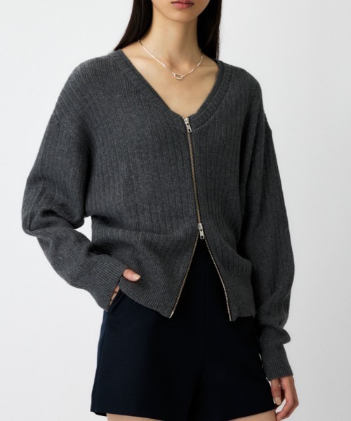 Y*様 MOUSSY ZIP UP KNIT カーディガン MOUSSY | ZIP UP KNIT カーディガン (カーディガン ) |SHEL'TTER WEBSTORE