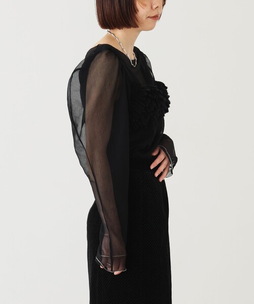 BEAMS COUTURE(ビームスクチュール)の「シアーボディスーツ(Tシャツ/カットソー・レディース・オフホワイト/ブラック・ONE SIZE)」の22枚目の写真