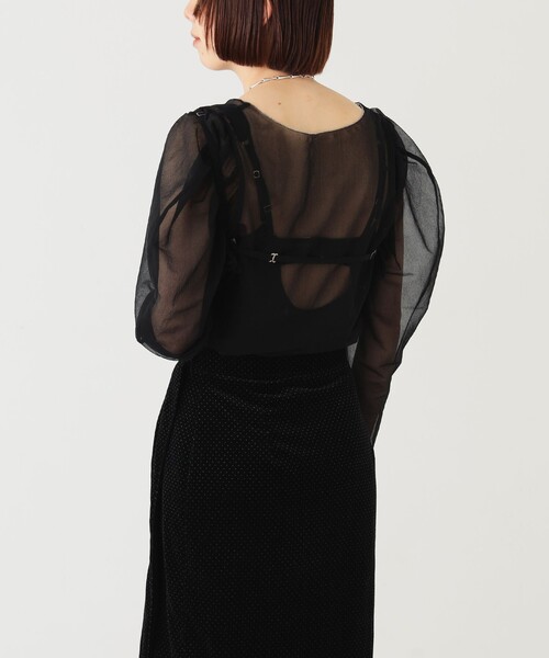 BEAMS COUTURE(ビームスクチュール)の「シアーボディスーツ(Tシャツ/カットソー・レディース・オフホワイト/ブラック・ONE SIZE)」の21枚目の写真