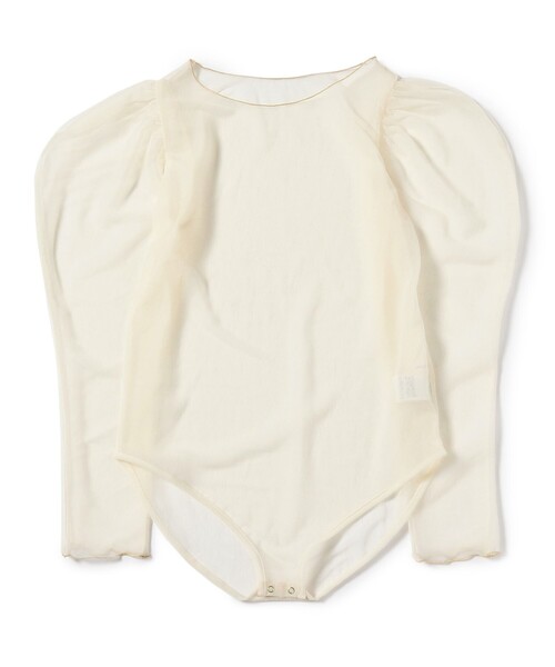 BEAMS COUTURE(ビームスクチュール)の「シアーボディスーツ(Tシャツ/カットソー・レディース・オフホワイト/ブラック・ONE SIZE)」の18枚目の写真