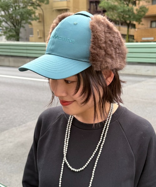 RODEO CROWNS WIDE BOWL（ロデオクラウンズワイドボウル）の「フライトキャップ（キャップ・レディース・ブラック/ダークグリーン/カーキ/ベージュ・FREE）」の4枚目の写真