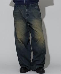 Art re A select（アトリエセレクト）の「【SEQUENZ/シークエンズ】OVERDYED PINCH CARVE DENIM PANTS（デニムパンツ）」