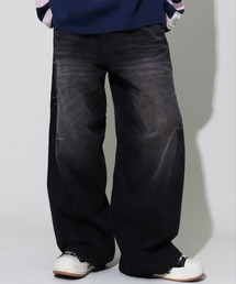 Art re A select（アトリエセレクト）の「【SEQUENZ/シークエンズ】OVERDYED PINCH CARVE DENIM PANTS（デニムパンツ）」