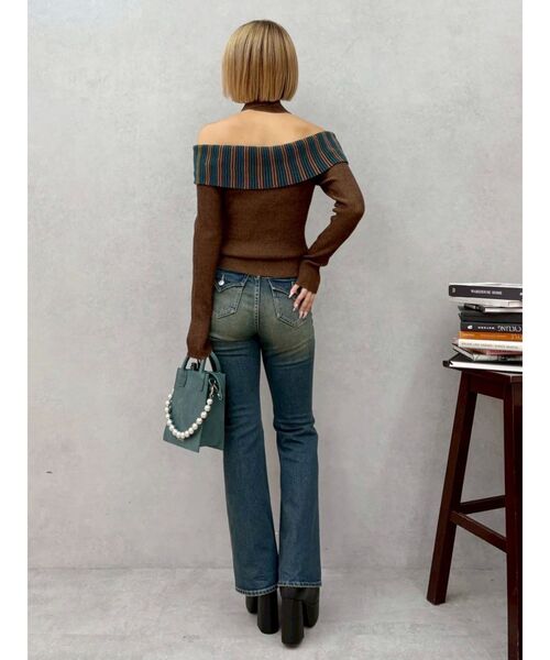 EVRIS（エヴリス）の「チョーカーSETオフショルニットトップス（ニット/セーター・レディース・グレー/レッド/ブラウン・FREE）」の16枚目の写真