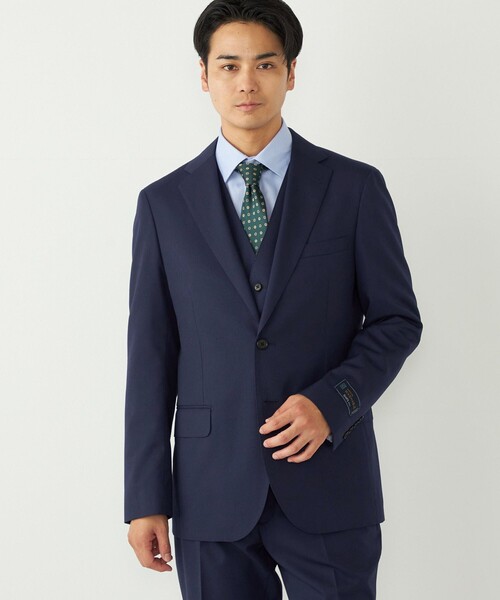 SHIPS ネイビーブルーグレースーツセット セール】SHIPS Colors:〈洗濯機可能〉T/W スーツ ジャケット