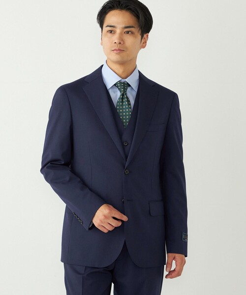 シップス　SHIPS スーツ　ネイビー　チェック　サイズ44 シップス メンズ スーツ 44 上下 紺 ネイビー グレンチェック