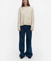 マリメッコ VIRTAUS UNIKKO ウールニット 大きめL 洗える グレー 2024SS】marimekko マリメッコ/ Virtaus Unikko ウールニット