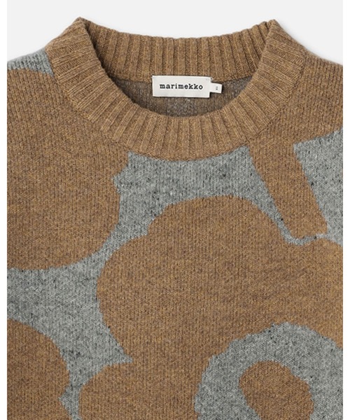 マリメッコ VIRTAUS UNIKKO ウールニット 大きめL 洗える グレー マリメッコ VIRTAUS UNIKKO ウールニット 大きめL 洗える グレー