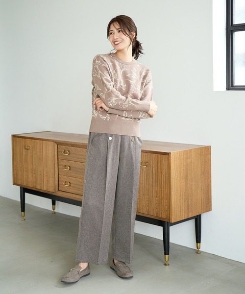 FOUND GOOD（ファウンドグッド）の「センバナジャガードニット（ニット/セーター・レディース・ベージュ/ブラック/ブルー系2・L/M/S）」の9枚目の写真