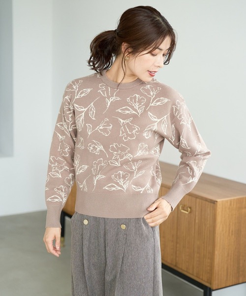 FOUND GOOD（ファウンドグッド）の「センバナジャガードニット（ニット/セーター・レディース・ベージュ/ブラック/ブルー系2・L/M/S）」の11枚目の写真