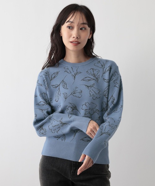 FOUND GOOD（ファウンドグッド）の「センバナジャガードニット（ニット/セーター・レディース・ベージュ/ブラック/ブルー系2・L/M/S）」の18枚目の写真