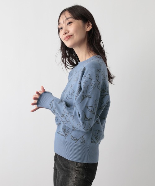 FOUND GOOD（ファウンドグッド）の「センバナジャガードニット（ニット/セーター・レディース・ベージュ/ブラック/ブルー系2・L/M/S）」の19枚目の写真