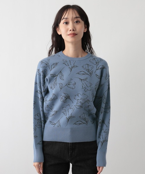 FOUND GOOD（ファウンドグッド）の「センバナジャガードニット（ニット/セーター・レディース・ベージュ/ブラック/ブルー系2・L/M/S）」の20枚目の写真