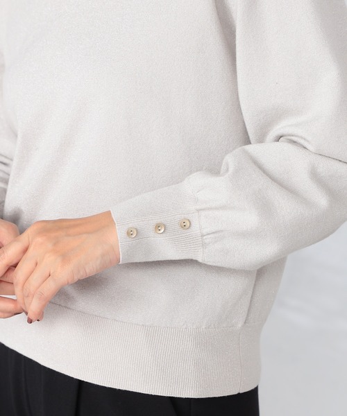 GALLORIA（ギャローリア）の「【キレメクシリーズ】浅Ｖネックネックニット（ニット/セーター・レディース・イエロー/ライトグレー/ブラック/ライラック・S/M/L/LL）」の12枚目の写真