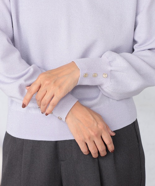 GALLORIA（ギャローリア）の「【キレメクシリーズ】浅Ｖネックネックニット（ニット/セーター・レディース・イエロー/ライトグレー/ブラック/ライラック・S/M/L/LL）」の15枚目の写真