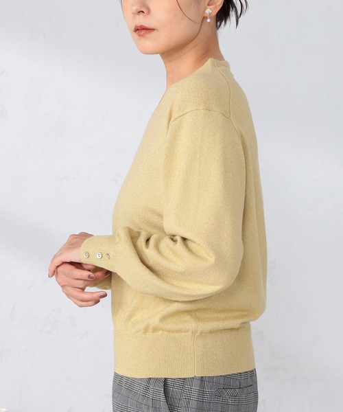 GALLORIA（ギャローリア）の「【キレメクシリーズ】浅Ｖネックネックニット（ニット/セーター・レディース・イエロー/ライトグレー/ブラック/ライラック・S/M/L/LL）」の17枚目の写真