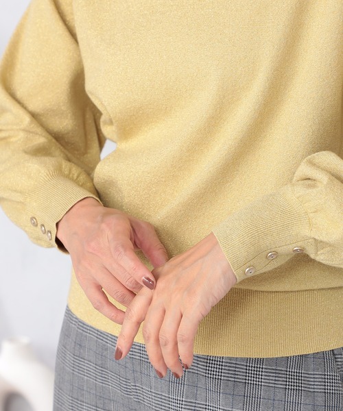 GALLORIA（ギャローリア）の「【キレメクシリーズ】浅Ｖネックネックニット（ニット/セーター・レディース・イエロー/ライトグレー/ブラック/ライラック・S/M/L/LL）」の20枚目の写真