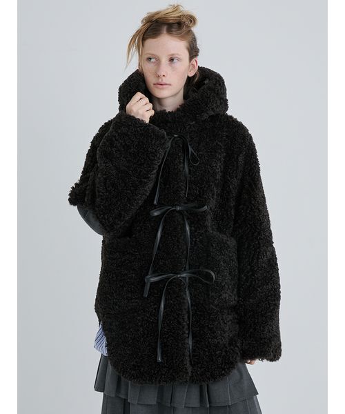 SORIN ソリン　アウター Synthetic Fur Lace-up Duffle Coat/シンセティックファー レース