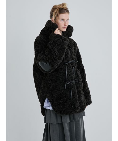 Synthetic Fur Lace-up Duffle Coat/シンセティックファー レース