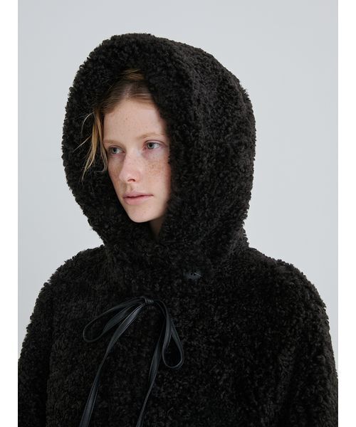 Synthetic Fur Lace-up Duffle Coat/シンセティックファー レース