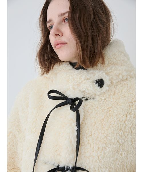 Synthetic Fur Lace-up Duffle Coat/シンセティックファー レース