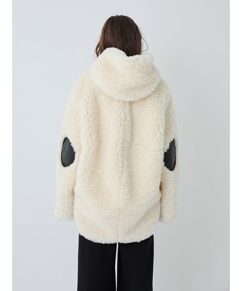 SORIN（ソリン　）の「Synthetic Fur Lace-up Duffle Coat/シンセティックファー レースアップダッフルコート（その他アウター・レディース・ブラック/オフホワイト・38）」の16枚目の写真