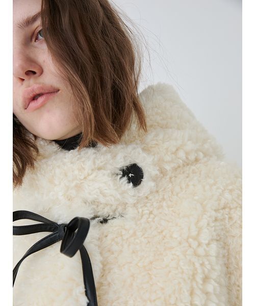 SORIN（ソリン　）の「Synthetic Fur Lace-up Duffle Coat/シンセティックファー レースアップダッフルコート（その他アウター・レディース・ブラック/オフホワイト・38）」の3枚目の写真