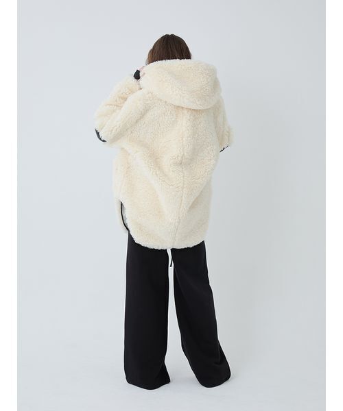 Synthetic Fur Lace-up Duffle Coat/シンセティックファー レース