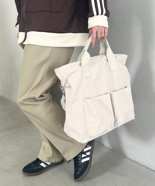 セール】【A4収納可能】ナイロン軽量多ポケット2WAYショルダーバッグ