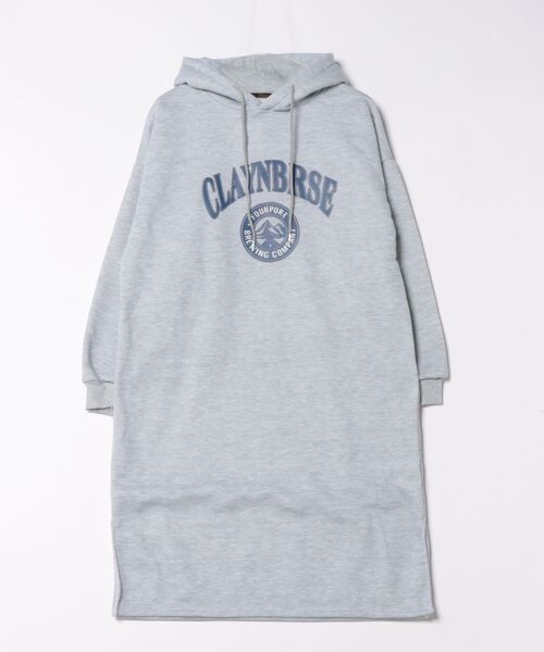 Ritzy（リッツィー）の「ロゴプリント フード付き裏起毛ワンピース（ワンピース・レディース・モカ/ネイビー/グレー・FREE）」の19枚目の写真