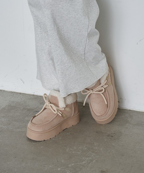 RAY CASSIN（レイカズン）の「厚底ボアシューズ（その他シューズ・レディース・ベージュ/ブラック・S/M/L）」の21枚目の写真