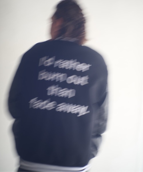 ADAM PATEK(アダムパテック)の「ADAMPATEK/leather sleeves varsity jacket/袖レザースタジャン(スタジャン・メンズ・ブラック×ホワイト/ブラック×ブラック・1/2)」の12枚目の写真