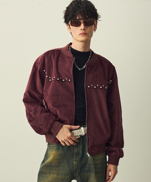 セール】Studded Velour Blouson / スタッズベロアブルゾン（ブルゾン