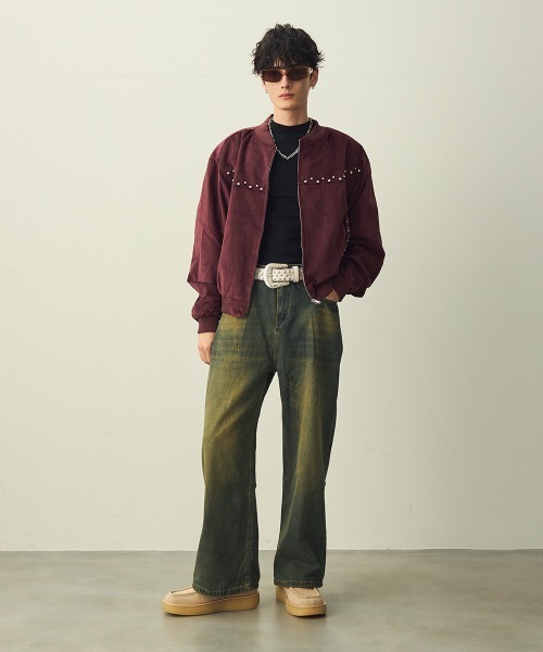 セール】Studded Velour Blouson / スタッズベロアブルゾン(ブルゾン セール】Studded Velour Blouson / スタッズベロアブルゾン(ブルゾン