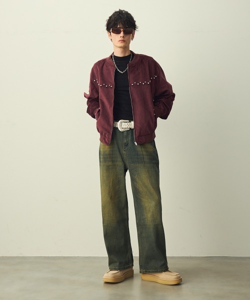 セール】Studded Velour Blouson / スタッズベロアブルゾン（ブルゾン