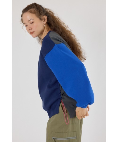 RODEO CROWNS WIDE BOWL（ロデオクラウンズワイドボウル）の「A-LIGHT SWITCHING ニット（ニット/セーター・レディース・オレンジ/ネイビー/オフホワイト・FREE）」の5枚目の写真