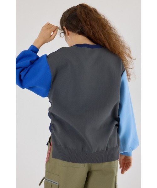 RODEO CROWNS WIDE BOWL（ロデオクラウンズワイドボウル）の「A-LIGHT SWITCHING ニット（ニット/セーター・レディース・オレンジ/ネイビー/オフホワイト・FREE）」の6枚目の写真