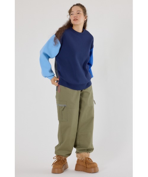 RODEO CROWNS WIDE BOWL（ロデオクラウンズワイドボウル）の「A-LIGHT SWITCHING ニット（ニット/セーター・レディース・オレンジ/ネイビー/オフホワイト・FREE）」の7枚目の写真