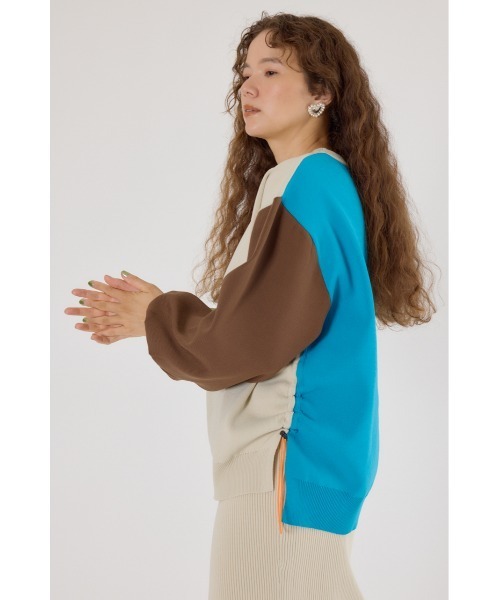 RODEO CROWNS WIDE BOWL（ロデオクラウンズワイドボウル）の「A-LIGHT SWITCHING ニット（ニット/セーター・レディース・オレンジ/ネイビー/オフホワイト・FREE）」の14枚目の写真