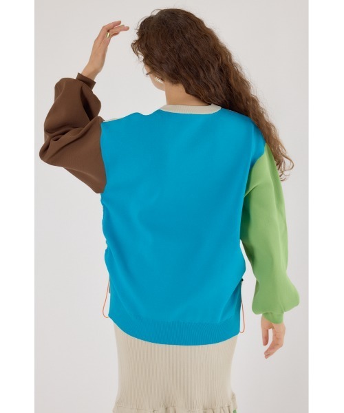 RODEO CROWNS WIDE BOWL（ロデオクラウンズワイドボウル）の「A-LIGHT SWITCHING ニット（ニット/セーター・レディース・オレンジ/ネイビー/オフホワイト・FREE）」の15枚目の写真