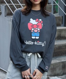 sanrio | 【Sanrio characters/サンリオキャラクターズ】別注 ワンポイント刺繍 アソートプリント オーバーサイズ長袖Tシャツ(Tシャツ/カットソー)