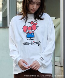 sanrio（サンリオ）の「【Sanrio characters/サンリオキャラクターズ】別注 ワンポイント刺繍 アソートプリント オーバーサイズ長袖Tシャツ（Tシャツ/カットソー）」