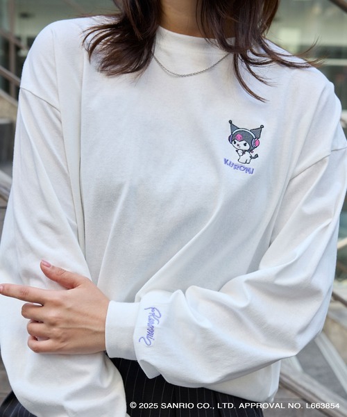 Tシャツ(長袖+七分) SANRIO/MASU/CITYSHOP/SPIKY TOP - WHITE sanrio（サンリオ） tシャツ sanrio characters はぴだんぶい 長袖T