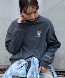 sanrio（サンリオ）の「【Sanrio characters/サンリオキャラクターズ】別注 ワンポイント刺繍 アソートプリント オーバーサイズ長袖Tシャツ（Tシャツ/カットソー）」