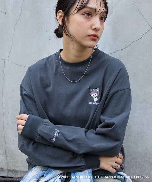 sanrio(サンリオ)の「【Sanrio characters/サンリオキャラクターズ】別注 ワンポイント刺繍 アソートプリント オーバーサイズ長袖Tシャツ(Tシャツ/カットソー・レディース・ホワイト系/オフホワイト/ホワイト系2/ブラック系/スミクロ・L/M)」の8枚目の写真